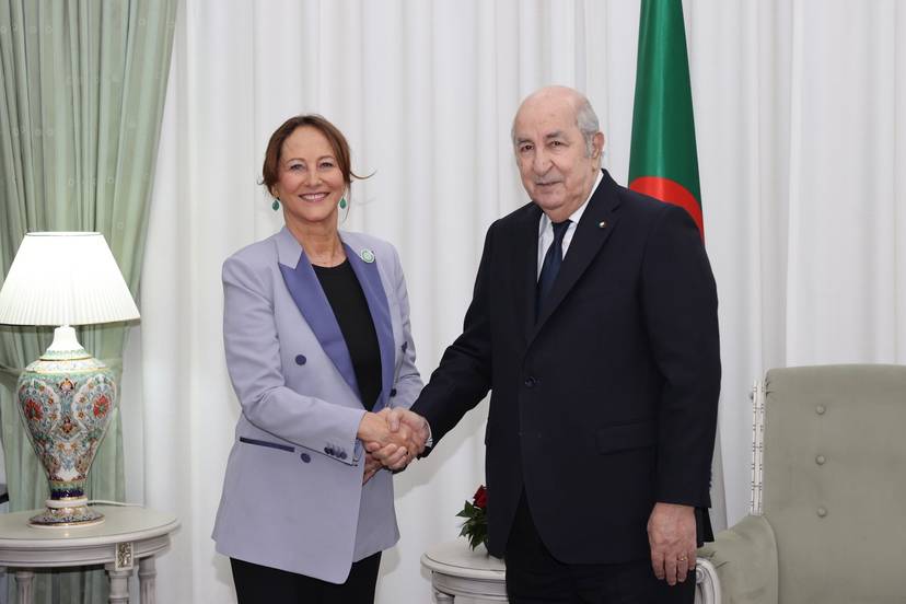 Monsieur le Président de la République, Abdelmadjid Tebboune, reçoit Ségolène Royal, présidente de l’Association France-Algérie